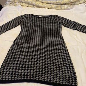 Calvin Klein Houndstooth Black/Gray Dress